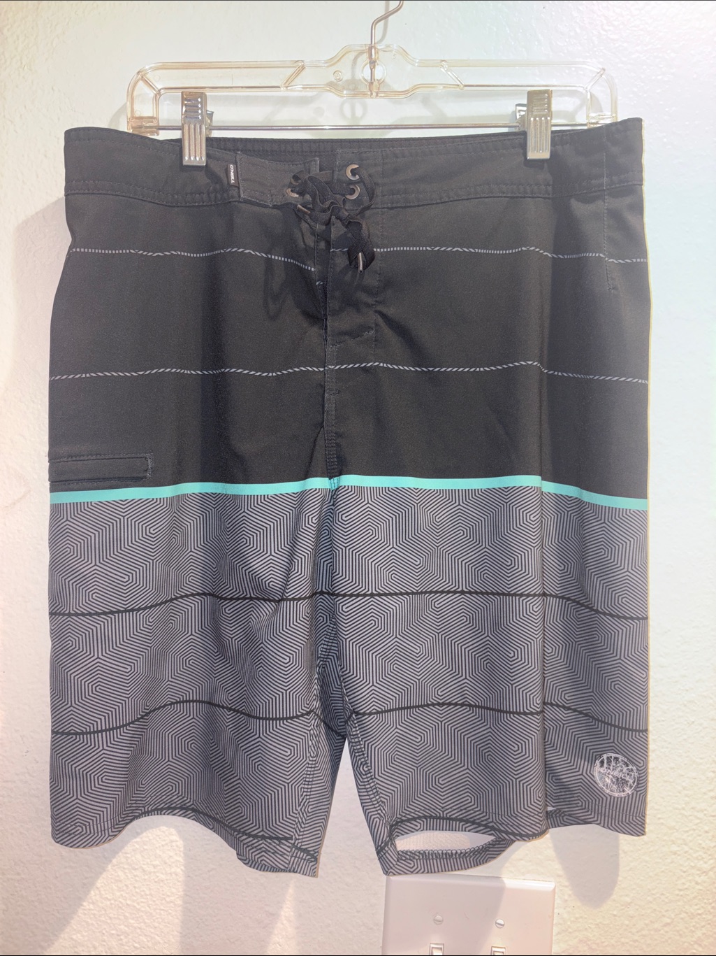 O'neill Black & Teal Men's Board Shorts